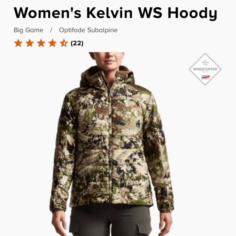 Sitka gear kelvin lite camo puffy jacket
